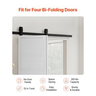 VEVOR Κιτ Συρόμενης Πόρτας Αχυρώνα 52 για Δύο Πόρτες 24 ZDSMDGDGSM2...