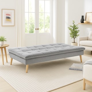 BAKAJI Τριθέσιος Ανακλινόμενος Καναπές-Κρεβάτι Εργονομικός σε Γκρι ...