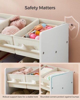 Παιδική Ραφιέρα με 9 Υφασμάτινα Κουτιά – 3 Επίπεδα – 62,5 x 29,5 x... Παιδική Ραφιέρα με 9 Υφασμάτινα Κουτιά – 3 Επίπεδα – 62,5 x 29,5 x...