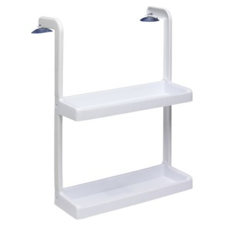 BAKAJI Διπλό Ράφι με Βεντούζα Οργανωτής Κουζίνας Λευκός Θήκη Αντικ... BAKAJI Διπλό Ράφι με Βεντούζα Οργανωτής Κουζίνας Λευκός Θήκη Αντικ...