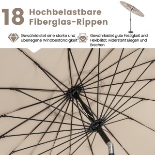 Ομπρέλα Βεράντας με 18 Ακτίνες 265 x 250 Ανοιχτό Καφέ NP11544MS Cos... Ομπρέλα Βεράντας με 18 Ακτίνες 265 x 250 Ανοιχτό Καφέ NP11544MS Cos...