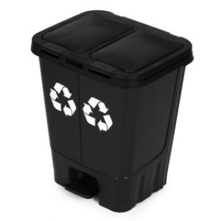 MULTISTORE Διπλός κάδος απορριμμάτων 40L με δύο διαμερίσματα για δι...