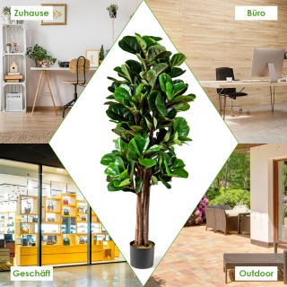 Costway Τεχνητό Δέντρο Σύκου 1,5μ με Γλάστρα για Εσωτερική Διακόσμη...