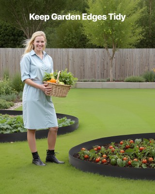 VEVOR Πλαστικό Περίφραξη Κήπου 66ft x 4in με Αξεσουάρ SLPZ66FT4INCG...