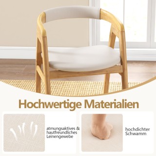 Costway Καρέκλα Μπαμπού με Πλάτη και Μαξιλάρι Καθίσματος σε Μποέμ Σ...