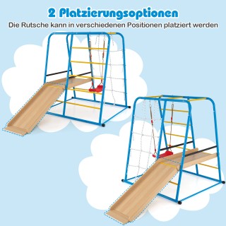 Costway 6 σε 1 Παιδική Παιδική Χαρά με Κούνια, Τσουλήθρα, , Σκάλα Α...