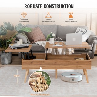 Costway  Τραπέζι σαλονιού με ανυψούμενη επιφάνεια 120 x 49 x 42 cm ...