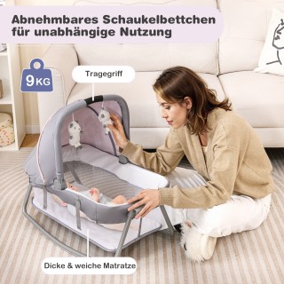 Costway Πτυσσόμενο Ταξιδιωτικό Κρεβατάκι & Παιδικό Πάρκο με Βρεφική...