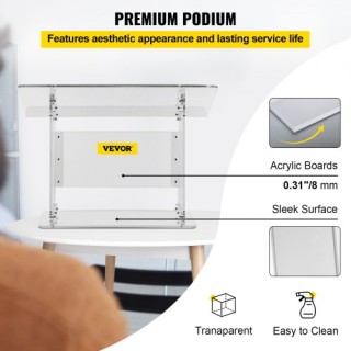 Ακρυλικό Βήμα VEVOR 19.5 για Εκκλησίες & Παρουσιάσεις JTYKLYJT19.5... Ακρυλικό Βήμα VEVOR 19.5 για Εκκλησίες & Παρουσιάσεις JTYKLYJT19.5...