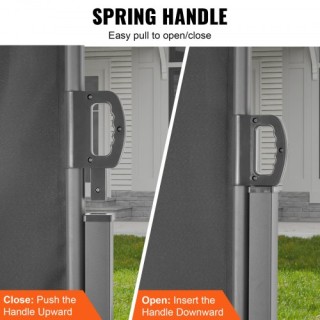 VEVOR Αναδιπλούμενη Πλευρική Τέντα  200×600 cm  Γκρι  KSSCP200X600Q...