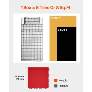 VEVOR Σετ 8 Κόκκινα Διασυνδεόμενα Πλακάκια Γυμναστηρίου από Καουτσο... VEVOR Σετ 8 Κόκκινα Διασυνδεόμενα Πλακάκια Γυμναστηρίου από Καουτσο...