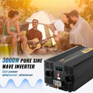 VEVOR Καθαρού Ημιτόνου Inverter 3000W 24V σε 230V LCD  PYKCZXNBQCZX...