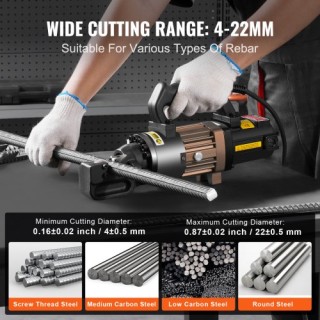 VEVOR  1500W Ηλεκτρικός Υδραυλικός Κοπτήρας Οπλισμού έως 22mm GJQDJ...