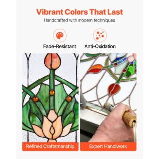 VEVOR Βιτρό Κρεμαστό Παράθυρο Τίφανι 32x17 Ίντσες HXFXCSBLBHXFJM702... VEVOR Βιτρό Κρεμαστό Παράθυρο Τίφανι 32x17 Ίντσες HXFXCSBLBHXFJM702...