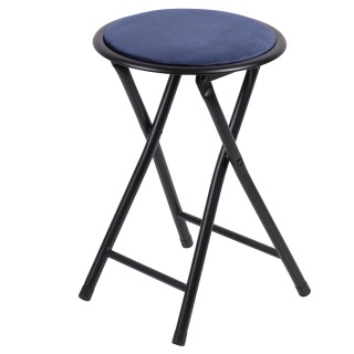 Galileo Πτυσσόμενο σκαμπό βελούδινης υφής 30x45 cm 5914225 Τυχαία Ε...