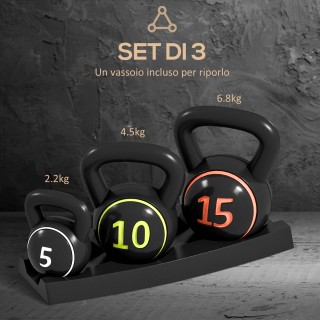 SPORTNOW Σετ 3 Κettlebell 2,2 kg, 4,5 kg και 6,8 kg με Επίπεδη Βάση... SPORTNOW Σετ 3 Κettlebell 2,2 kg, 4,5 kg και 6,8 kg με Επίπεδη Βάση...