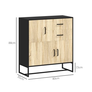 HOMCOM Μοντέρνα Κρεντέντζα με 3 Ντουλάπια και 2 Συρτάρια, από Μορι... HOMCOM Μοντέρνα Κρεντέντζα με 3 Ντουλάπια και 2 Συρτάρια, από Μορι...