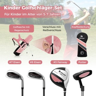 Costway Πλήρες Σετ Junior Γκολφ για Παιδιά 5-7 Ετών με Τσάντα και ... Costway Πλήρες Σετ Junior Γκολφ για Παιδιά 5-7 Ετών με Τσάντα και ...