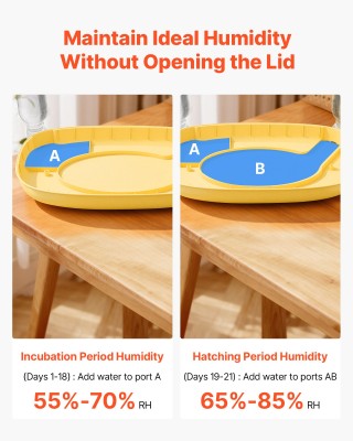 VEVOR Αυτόματη Εκκόλαψη Αυγών με LED Καθαριστή & Έλεγχο Θερμοκρασία...