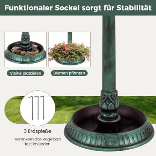 Costway Ποτίστρα Πουλιών με Ηλιακό Φωτισμό και Γλάστρα Πράσινη Φωλι... Costway Ποτίστρα Πουλιών με Ηλιακό Φωτισμό και Γλάστρα Πράσινη Φωλι...