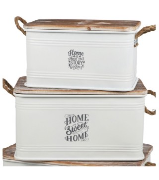 Σετ 3 Μεταλλικά Κουτιά Αποθήκευσης 60x38x33cm Urban Living 54097 Σετ 3 Μεταλλικά Κουτιά Αποθήκευσης 60x38x33cm Urban Living 54097