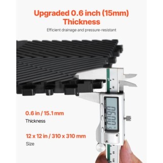 VEVOR  Αποστραγγιστικό Πλακίδιο Δαπέδου 30x30 εκ.  CKPSD12X12INH8T9BV0