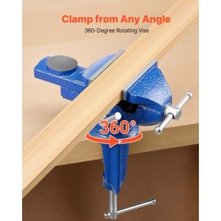 VEVOR Φορητή Μέγγενη 3 ιντσών με Περιστρεφόμενη Βάση 360° BXSTHQ3YC...