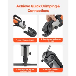 VEVOR Πρέσα V12 12mm για Ανοξείδωτους Σωλήνες V-Type JCYLQ12MMOZKA1...