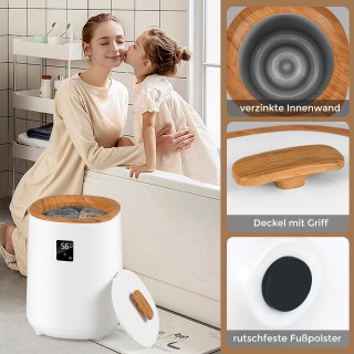 Costway Λευκή Θερμάστρα Πετσετών Μπάνιου 18L με LED Οθόνη ES10553DE-WH Costway Λευκή Θερμάστρα Πετσετών Μπάνιου 18L με LED Οθόνη ES10553DE-WH