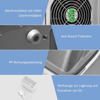 Ανοξείδωτη Παγομηχανή 3,2 L με Άνω Είσοδο 25 x 36 x 38 cm - Ασημί ... Ανοξείδωτη Παγομηχανή 3,2 L με Άνω Είσοδο 25 x 36 x 38 cm - Ασημί ...