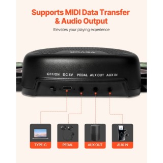 VEVOR Ηλεκτρονικό Σετ Τυμπάνων 7-Παντών για Παιδιά με Ακουστικά, Πε...