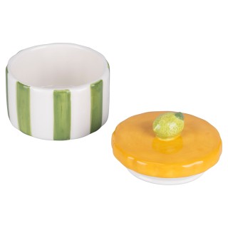 Villa dEste Home Κεραμική Ζαχαριέρα 160 ml με Καπάκι Σχεδίου Λεμονι...