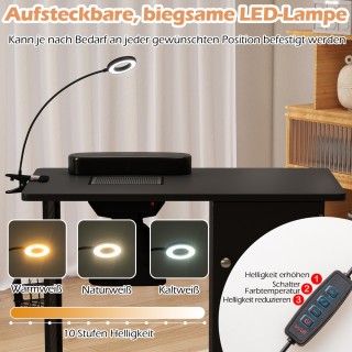 Costway Τραπέζι Μανικιούρ με 6 Ρόδες και Απορροφητήρα Σκόνης HB8927... Costway Τραπέζι Μανικιούρ με 6 Ρόδες και Απορροφητήρα Σκόνης HB8927...