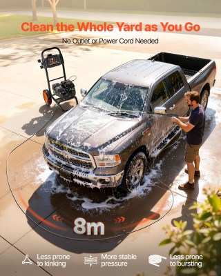 VEVOR Πλυστικό Μηχάνημα Υψηλής Πίεσης Βενζίνης 2900 PSI με Αντλία Α...