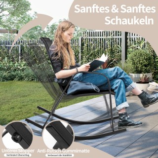 Άνετες Κουνιστές Καρέκλες Εξωτερικού Χώρου με Ανθεκτικό Μεταλλικό Σ... Άνετες Κουνιστές Καρέκλες Εξωτερικού Χώρου με Ανθεκτικό Μεταλλικό Σ...