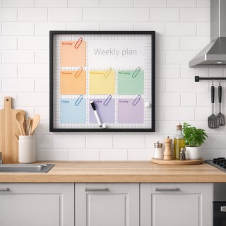 BAKAJI Πίνακας Μαρκαδόρου Μαγνητικός Ημερολόγιο με Ξύλινη Κορνίζα 4... BAKAJI Πίνακας Μαρκαδόρου Μαγνητικός Ημερολόγιο με Ξύλινη Κορνίζα 4...