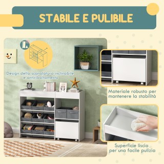 AIYAPLAY Κινητός Βρεφικός Χώρος Παιχνιδιών με 11 Υφασμάτινα Καλάθια...