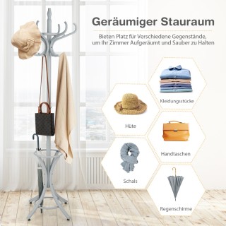Costway Καλόγερος Ρούχων με 12 Γάντζους και Βάση Ομπρέλας - Ξύλινο... Costway Καλόγερος Ρούχων με 12 Γάντζους και Βάση Ομπρέλας - Ξύλινο...