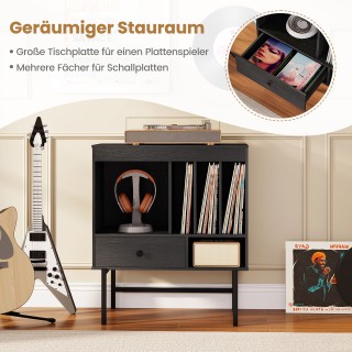 Costway Μοντέρνα Μαύρη Βάση Πικάπ με Αποθηκευτικό Χώρο για Δίσκους ... Costway Μοντέρνα Μαύρη Βάση Πικάπ με Αποθηκευτικό Χώρο για Δίσκους ...