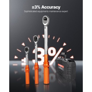 VEVOR Σετ Καστάνιας Ροπής 3 Τεμαχίων 1/4 3/8 1/2 Ίντσας Διπλής Κατε...