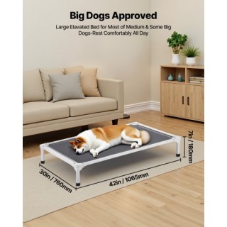 VEVOR Φορητό Ψηλό Κρεβάτι Σκύλου για Μεγάλους Σκύλους με Πλέγμα Tes...