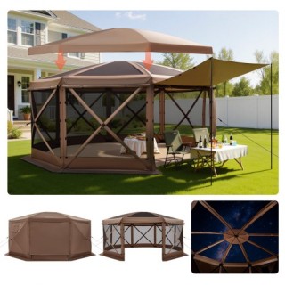 VEVOR Οθόνη Popup Gazebo 3.6x3.6μ, 8-πλευρο Καταφύγιο Camping με Σά... VEVOR Οθόνη Popup Gazebo 3.6x3.6μ, 8-πλευρο Καταφύγιο Camping με Σά...