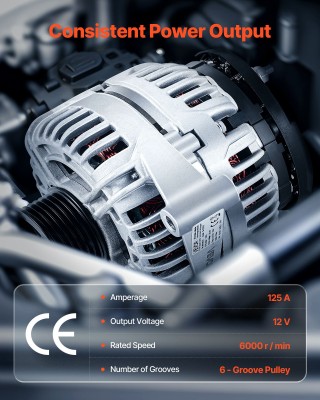 VEVOR Εναλλακτήρας Αυτοκινήτου για Chevrolet Impala LS/LT 3.5L (200... VEVOR Εναλλακτήρας Αυτοκινήτου για Chevrolet Impala LS/LT 3.5L (200...