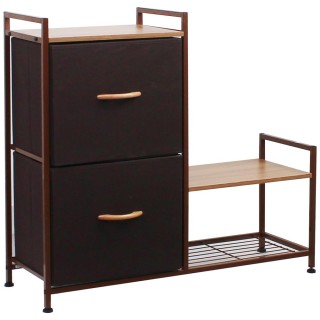 BAKAJI Υφασμάτινη Συρταριέρα με 2 Συρτάρια και Παπουτσοθήκη με 2 Ρά...