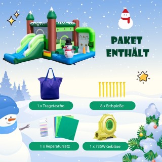 Costway Φουσκωτό Κάστρο Άλματος με Χειμερινό Θέμα και Χιονάνθρωπο ... Costway Φουσκωτό Κάστρο Άλματος με Χειμερινό Θέμα και Χιονάνθρωπο ...