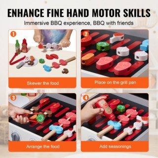 Σετ Ξύλινης Ψησταριάς Παιχνιδιού 21 Τεμ. VEVOR για Παιδιά με Ήχους ... Σετ Ξύλινης Ψησταριάς Παιχνιδιού 21 Τεμ. VEVOR για Παιδιά με Ήχους ...