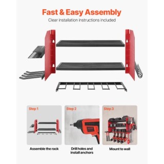 VEVOR Γραμμική Οργάνωση Εργαλείων: Τριεπίπεδη Ράφι Εγκατάστασης με ...