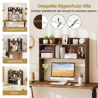 Costway Ράφι Επιφάνειας Γραφείου με 6 Ράφια, 3 Επίπεδα (94cm x 24cm...