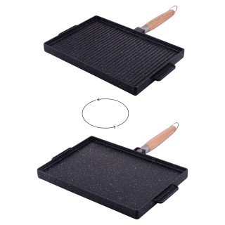 Galileo Μη κολλητική Μπριζολιέρα 36x26 cm 2 σε 1 με διπλή επιφάνεια...