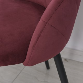 Σετ Homcom με 2 επικαλυμμένες καρέκλες τραπεζαρίας με σκανδιναβικό ...